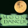 Alt text: Full moon above a green nameplate reading “MOON DANCER” against a dark background. Original art design © by Ladybug of Tinkerpunk.art.